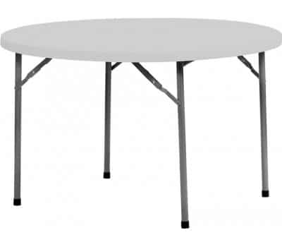 Rundt bord (Ø: 120 cm) Plast m/klapstel (6-7 pax)